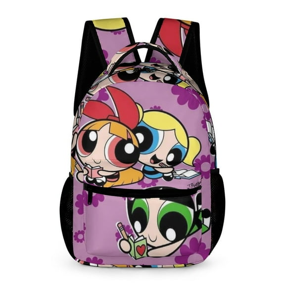 The Powerpuff Gi-rls Shoulder Backpack Casual Rucksack Bookbag Lightweight Prints Daypack