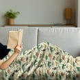 thumbnail image 3 of Dinosaur Soft Flannel Fleece Blanket, Jurassic Cartoon Prehistoric Animals Prehistoric Mammal in Childish Reptile Pets, Cozy Plush for Indoor and Outdoor Use, 50" x 60", Multicolor, by Ambesonne, 3 of 5