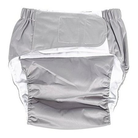 Adult Cloth Diaper - Breathable Adult Cloth Diapers Washable Adjustable Reusable Nappy Pants for Incontinence Care (Gray)