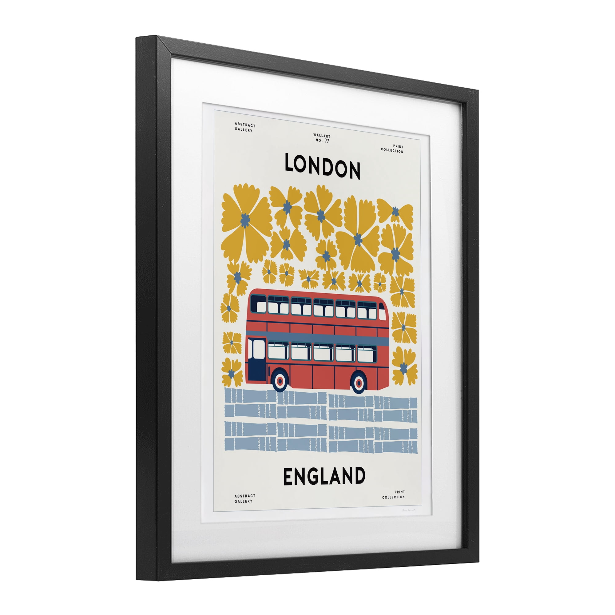 Stupell Industries Groovy London Bus Black Framed Print Under Glass, design by Omar Escalante