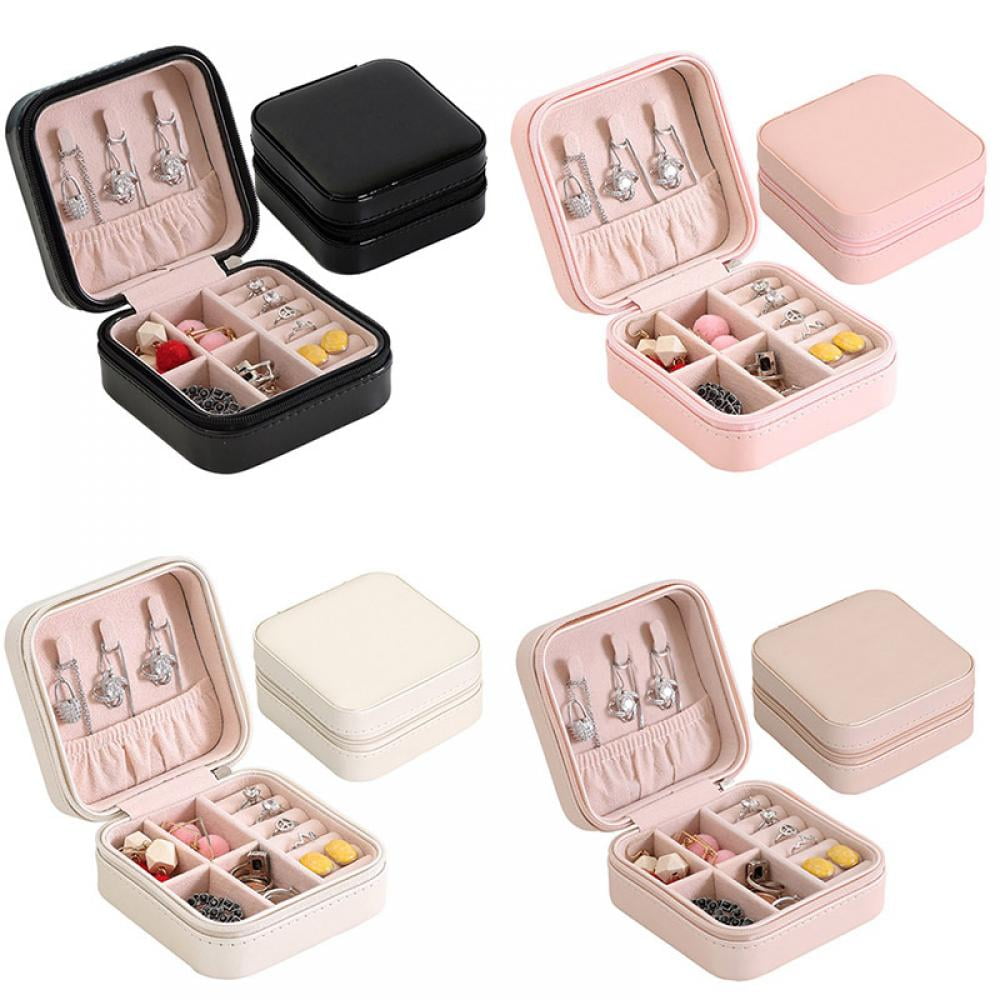 Portable Jewelry Storage Box Ring Earrings Bracelet Necklace Case Organizer Tool 