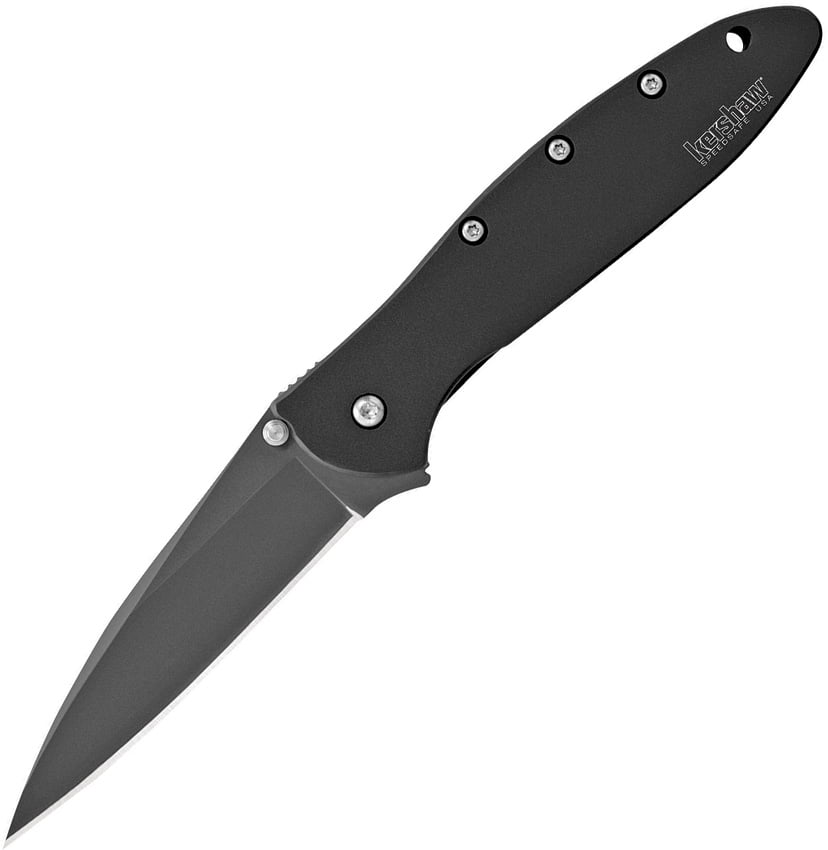 Kershaw Leek - Black Pocket Knife, 3 Inch Folding Blade, Made in the USA (1660CKTX)