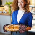 thumbnail image 6 of Yayeee Double Oven Mitt Kitchen Heat Resistant Baking 35" x7" Quilted Glove, Deep Red Leopard Pattern, 6 of 6