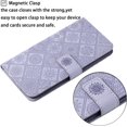 thumbnail image 6 of Compatible with iPhone 11 Case with Card Holder Leather Flip Folio Case Retro Embossing with Kickstand Magnetic Protective Cover Wallet Case for iPhone 11 6.1 inch Purple XCM, 6 of 14