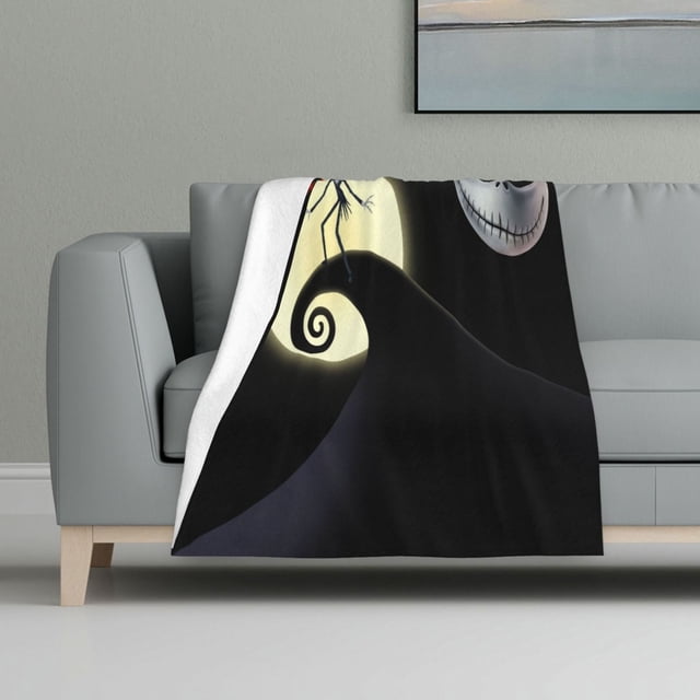 Manta polar de Pesadilla antes de Navidad, súper suave y acogedora, manta de franela ligera y cómoda, manta de felpa cálida para sofá, cama, 32 x 48 pulgadas
