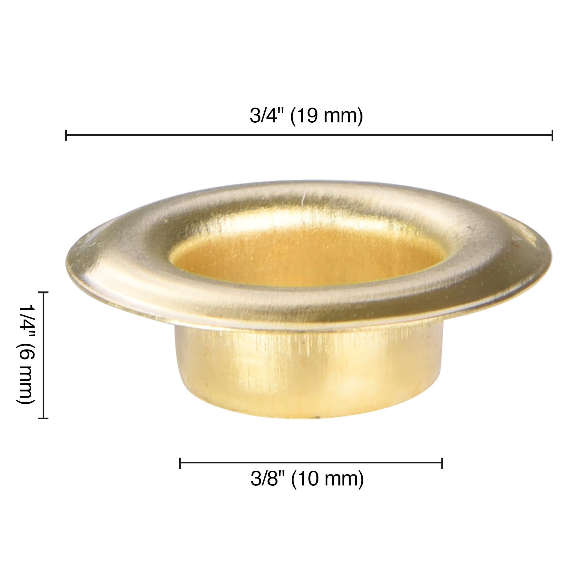Yescom 1000 pcs 3/8" Grommet Kit 10mm Size #2 Brass Grommets Compatible with Semi Automatic Grommet Machine for Fabric Canvas Tarps Banners