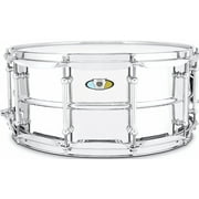 Ludwig 6.5x14 Supralite Steel Snare w/Chrome 2.3mm Hoops & Tube Lugs