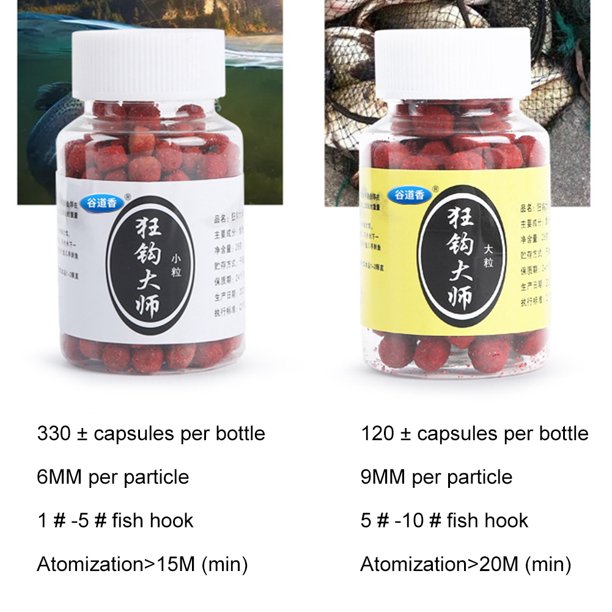 Cebos De Pesca Cebos de pesca de gran alcance, señuelos de atracción de peces portátiles para carpa (grano pequeño) Ndcxsfigh Para Estrenar
