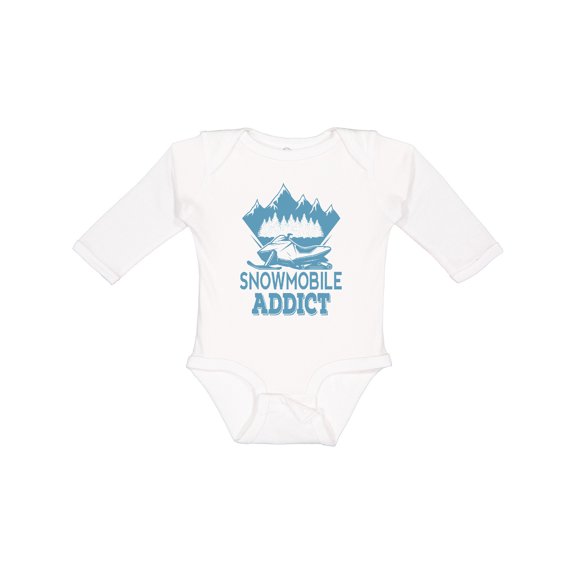 Inktastic Snowmobile Addict Snowmobiling Boys or Girls Long Sleeve Baby Bodysuit