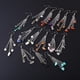 thumbnail image 2 of Nvzi Pendientes de piedra natural personalizados, pendientes de borlas de cadena multicapa de piedra de cristal natural hechos a mano (verde), 2 of 3