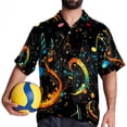 thumbnail image 4 of Note Men's Button Down Hawaiian Print Short Sleeve Casual Summer Beach Shirts, 4 of 6