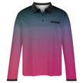 thumbnail image 5 of Mens Lapel T-Shirts with Pockets, Long Sleeve Shirts for Men Fall Fashion Loose Fit Ombre Tie Dye Button Up Tshirts S-3XL, 5 of 5