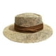 thumbnail image 3 of Sombrero de sol para mujer, sombrero de moda, protección solar, transpirable, tejido con cinta, para playa. marrón, 3 of 9