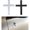 Black&Silver, variant on 2PCS 3D Cross Stickers,Car Accessories Decals for Vehicles,Self Adhesive Cross Metal Car Emblem,2.5"×1.8" Cross Jesus Automotive Decal,Suitable for Trunk Tailgate Side Decoration