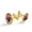 Color 5, variant on Men's Classic Stainless Steel, Bright Skull Flowers Pattern Cufflinks Business Wedding Shirts, Golden