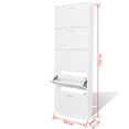 thumbnail image 6 of vidaXL 5-Tier Shoe Cabinet Storage Wooden Cupboard Footwear Stand Oak/White, 6 of 11