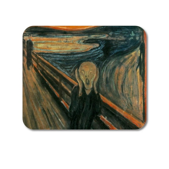 DistinctInk Mouse Pad - 1/4" Foam Rubber - Edvard Munch The Scream