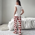 thumbnail image 5 of Conjuntos de pijamas con estampado de amor para mujer, ropa de dormir de moda coreana para dormir, pantalones de manga corta, traje informal para casa, primavera y otoño, 5 of 5