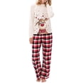 thumbnail image 3 of Conjuntos a juego de Navidad familiar Ciervo Plaid Jammies para bebés Adultos y niños Conjunto de ropa de dormir de Navidad de vacaciones Adepaton WMZL-698-5, 3 of 6