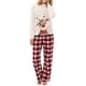 thumbnail image 2 of Family Christmas Pjs Conjuntos a juego Deer Plaid Jammies para bebés Adultos y niños Holiday Christmas Sleepwear Set Adepaton WMZL-698-26, 2 of 5