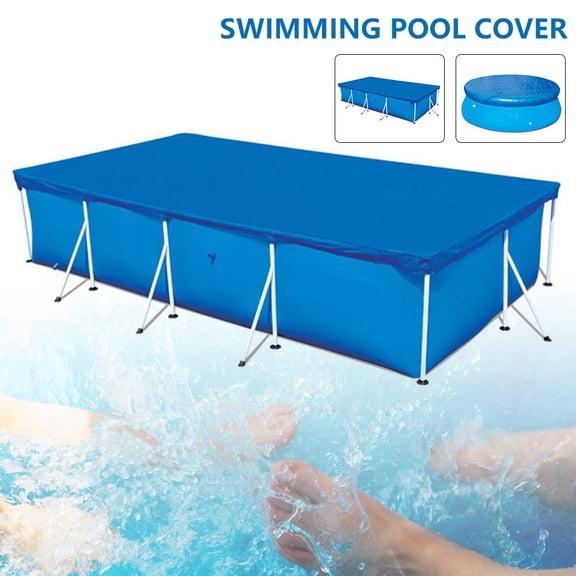 PENGXIANG Rectangulaire Couvre-Piscine au Sol Jardin Piscine Extérieure Tissu de Couverture Solaire avec Protection Bleue Imperméable et Uv Housse de Coussin