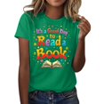 thumbnail image 2 of Yubnlvae Womens Short Sleeve Tops World Book Day 2025 Costume It's A Good Day to Read A Book T Shirt Basic Tops for Women 2025, 2 of 5