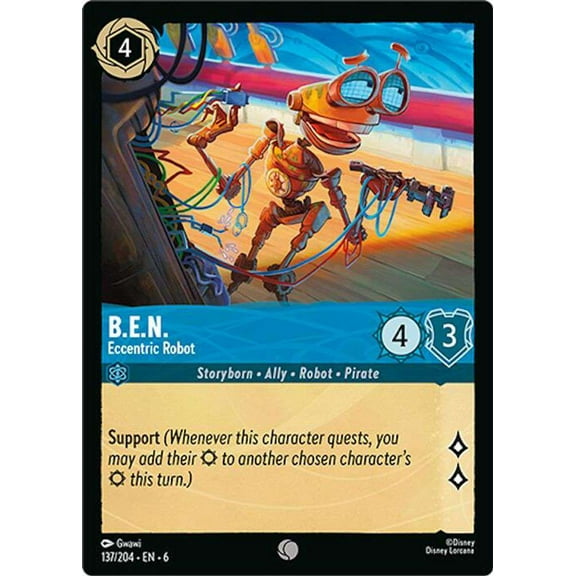 Disney Lorcana Azurite Sea Common B.E.N. - Eccentric Robot #137