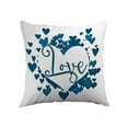 thumbnail image 3 of Valentines Decor Linen Pillow Cover, Heart Pattern Throw Pillowcase, Soft Couch Pillow Slipcover, Home Decor Accent, Bedroom Living Room Pillow, Standard Square Pillow Cover, 3 of 6