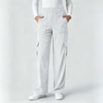 thumbnail image 5 of Cargo Pants For Women Corduroy Wide Leg Baggy High Waisted Stretch Jeans Pockets Straight Casual Jeans, 5 of 7