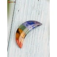 thumbnail image 7 of Spencer 7 Chakra Natural Stone Moon Shape Worry Stone Healing Energy Reiki Quartz, 7 of 7