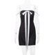 thumbnail image 4 of Vestido Vestido de tubo delgado para mujer Vestido sin espalda con lazo sin tirantes Party Club Mini (Negro M) Kuymtek Negro T M para Mujer, 4 of 9