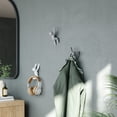 thumbnail image 5 of Juego de 3 colgadores de pared (gris/blanco/gris oscuro) - Colgantes de pared decorativos para abrigos, bufandas, bolsos, mochilas, maletines, etc., 5 of 5