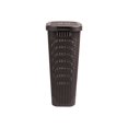 thumbnail image 4 of Mind Reader 40 Liter Slim Basket, Cutout Handles, Washing Bin, Dirty Clothes Storage, Bathroom, Bedroom, Closet, Brown Laundry Hamper, 4 of 7