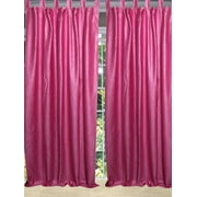 Mogul Curtain Solid Pink Drapes Pair Panel Window Treatments (Length- 108")