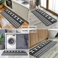 thumbnail image 6 of Black White Ethnic Pattern Kitchen Rug Mat,Kitchen Runner Rugs Non Skid Washable,Decorative Kitchen Floor Mats for Kitchen,Sink,Laundry,17"x47.2", 6 of 7