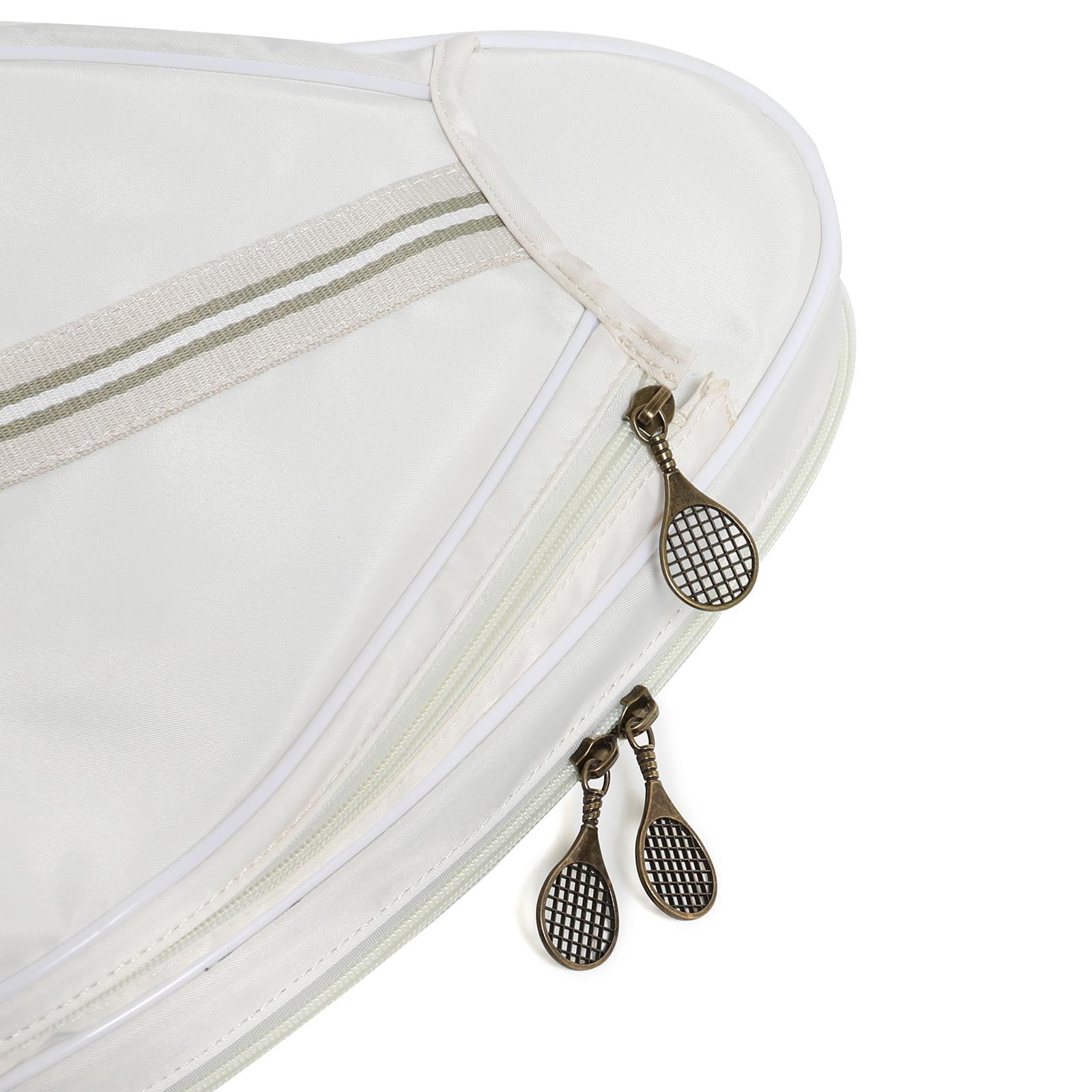 Baoblaze Tennis Bag for Men Women Tennis Racket Bag Professional Beginners Large Capacity White