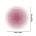 thumbnail image 3 of Btomtd Diameter 23.62' Cream Round Floor Mat Entryway Rug for Sofa Area Sound Buffer Doormat Under Coffee Table Bedroom Carpet Plush Rug, Pink, 3 of 6