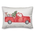 thumbnail image 2 of Creative Products Red Christmas Truck 14x20 Spun Poly Pillow, 2 of 3