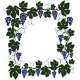 thumbnail image 3 of Ambesonne Vines Duvet Cover Sets, Grape Leaves Frame Graphic, 2-King, Dark Green and Indigo, 3 of 7