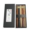 thumbnail image 1 of DPTALR 5 Pairs Japanese Reusable Chopsticks Natural Beech Chopsticks Chinese Set Wood, 1 of 1
