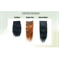 thumbnail image 2 of 100g 10inch Natural Black Straight Clip in Human Hair Extensions, 2 of 4