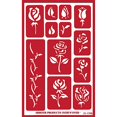 thumbnail image 1 of Plantilla Para Grabado Armor Etch Over N Over Roses-Over 'N Glass, Color Marrón, 1 of 5