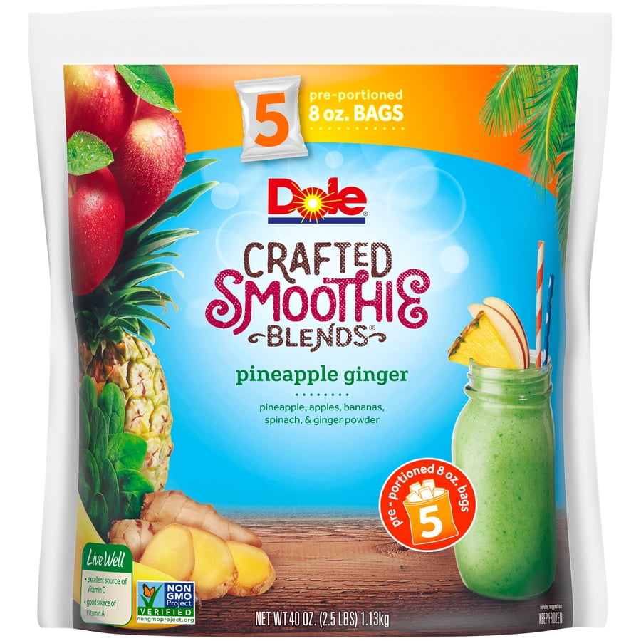 Dole Crafted Smoothie Blends Pineapple Ginger, 40 oz