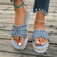 thumbnail image 1 of Tranfacy Chaussures d'Été, Sandales à Plateforme pour Femmes, Pantoufles Confortables à Bout Rond Décontractées pour la Plage, 1 of 4