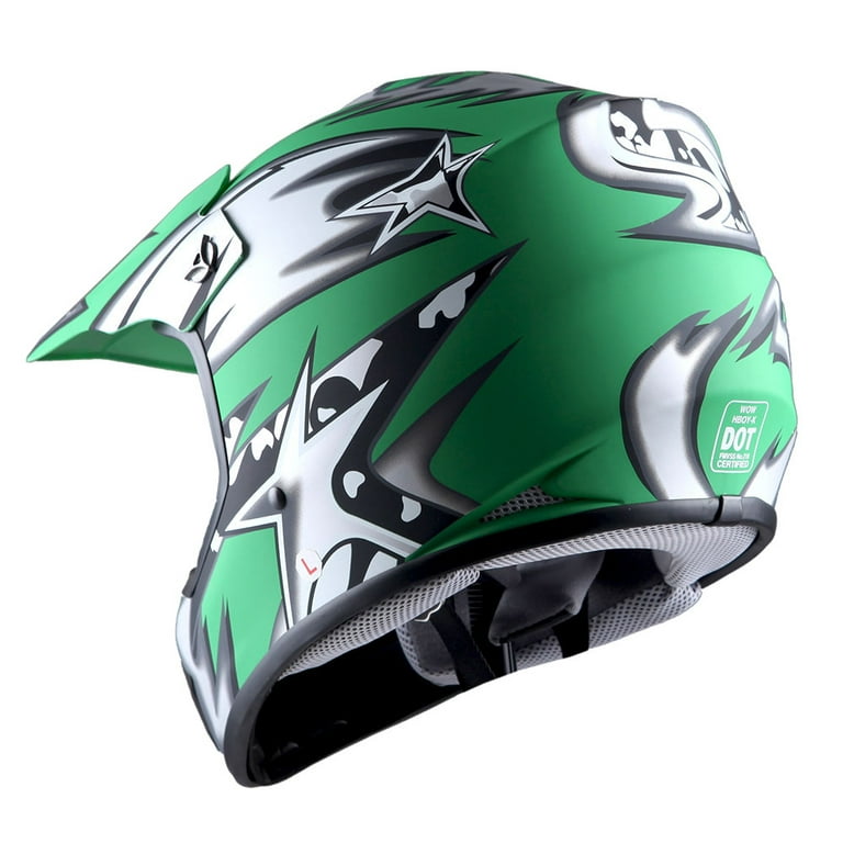 WOW Youth Kids Motocross Helmet BMX MX ATV Dirt Bike HBOY Star