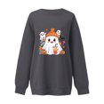 thumbnail image 3 of Pisexur Chandail d'Halloween pour Femmes en Molleton Orange Chandail à Manches Longues Col Rond Chandails de Mode avec Motif Citrouille Chandails à Capuche d'Halloween Hauts à Enfiler, 3 of 3