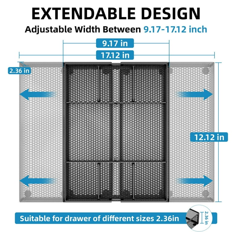 Expandable Desk Drawer Organizer with 10 Adjustable Compartments photo 4