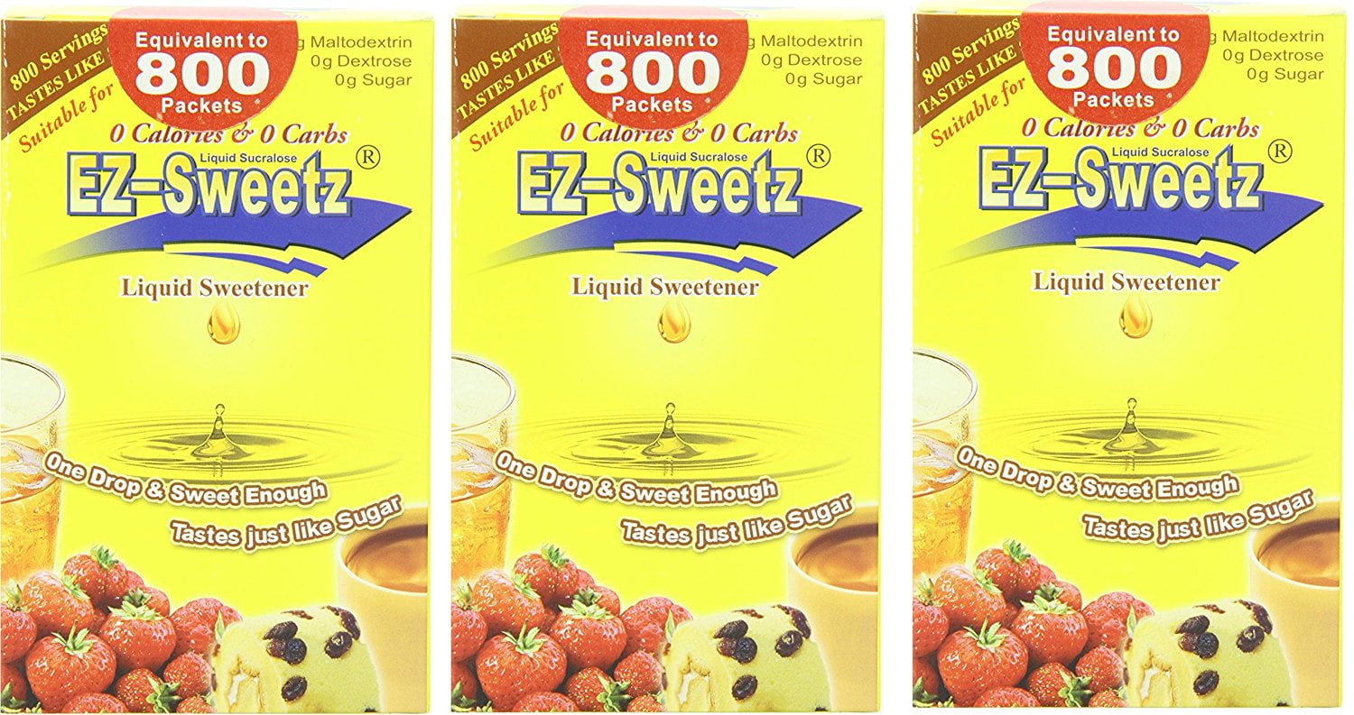 EZSweetz 2oz Liquid Sweetener 800 Servings/Bottle 3 Pack