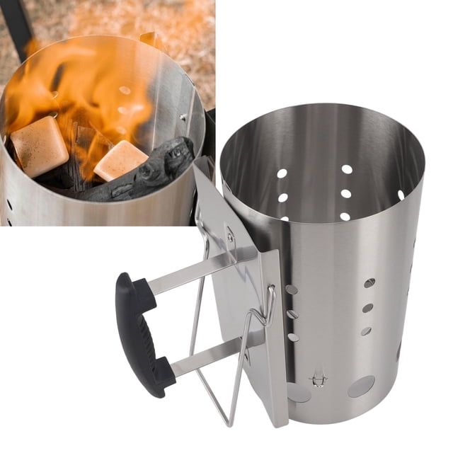 Fire Starter Chimney, Stainless Steel Chimney Starter Safe For BBQ For Camping