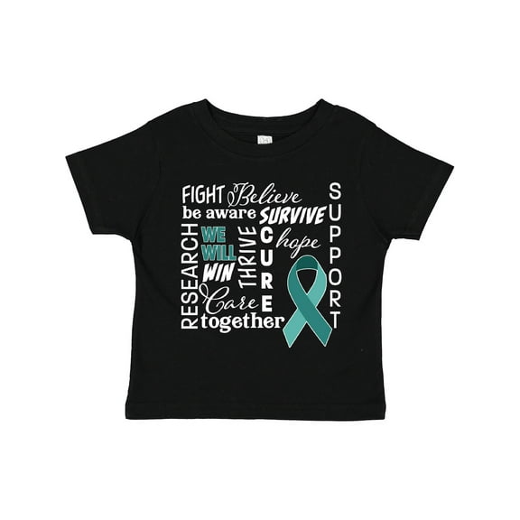 Inktastic Ovarian Cancer- Together We Will Win Boys or Girls Toddler T-Shirt